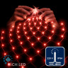 Светодиодная сетка Rich LED 2*1.5 м, красная, 192 LED, 220 B, прозрачный провод, арт. RL-N2*1.5-T/R