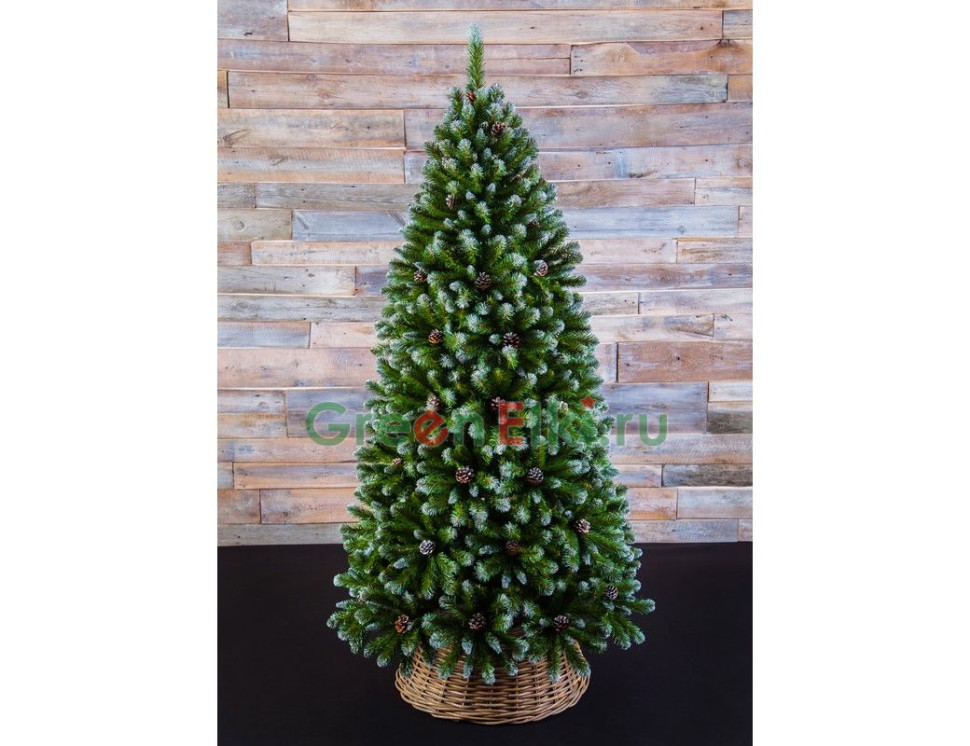 Искусственная ель Императрица заснеженная, с шишками Triumph Tree 1,55 м, арт. 73264