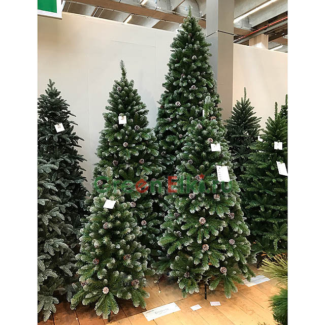 Искусственная ель Императрица заснеженная, с шишками Triumph Tree 1,55 м, арт. 73264