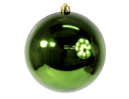Пластиковый шар 140 мм., зеленый, глянцевый, Kaemingk, арт. 022373