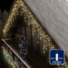 Светодиодная бахрома Rich LED, 3*0.9 м, влагозащитный колпачок, теплая белая, прозрачный провод, арт. RL-i3*0.9-CT/WW