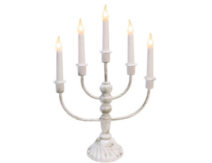 Декоративный винтажный светильник Romana 39х27 см, 5 свечей, белый, арт. 188-30