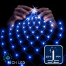 Светодиодная сетка Rich LED 2*1.5 м, сине-белая,192 LED, 220 B, прозрачный провод, арт. RL-N2*1.5-T/BW