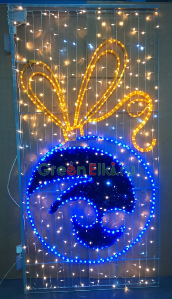 Светодиодная консоль Шар новогодний, 200х100 см, 220V 