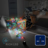 Светодиодная гирлянда Rich LED 10 м, 100 LED, 24 В, соединяемая, мульти, черный провод, арт. RL-S10C-24V-B/M