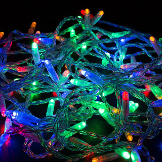 Электрогирлянда Нить ALEDUS 10 м, прозрачный провод, ПВХ, RGB, арт. S-TP-10M-M