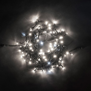 Светодиодная нить, 10 м., мерцает белый диод, черн. пр., белый, Laitcom, арт. PST100BLW-11-1W 05-080