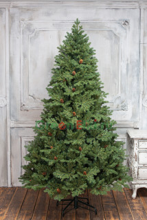 Искусственная ель Чарующая с шишками 180 см.,100% литые ветки. арт. 130180