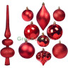 Набор ёлочных украшений с верхушкой Блестящие традиции, красный 60, 130 мм., 19 шт., Koopman International, арт. CAN214920