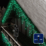 Светодиодная бахрома Rich LED, 3*0.9 м, зеленая,  мерцающая, черный провод, арт. RL-i3*0.9F-B/G