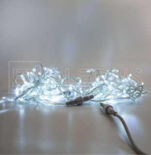 Электрогирлянда Нить ALEDUS 10 м, прозрачный провод, ПВХ, белый, с мерцанием, арт. S-TP-10M-W/F