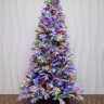 Искусственная елка Скандинавия заснеженная 210 см., литые ветки+пвх, 600 мульти/теплых LED ламп, арт. 26210