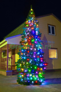 Комплект освещения Цветной каскад, для новогодних елок высотой 11 метров