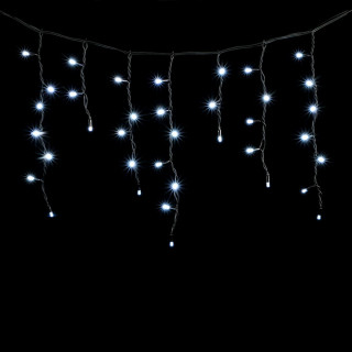 Электрогирлянда Бахрома, каучук, 3,1х0,5 м., черн. пр., белый, LaitCom, арт. LL120-1-2W 04-140