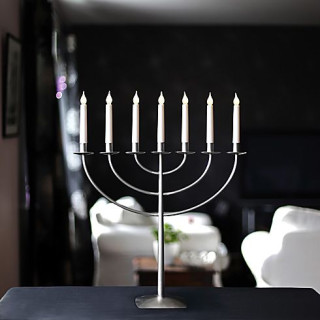 Декоративный светильник Семисвечник Marcia 57х47 см, 7 LED лампочек, матовая сталь, арт. 104-94