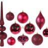 Набор ёлочных украшений с верхушкой Блестящие традиции, бордовый 60, 130 мм., 19 шт., Koopman International, арт. CAN214930