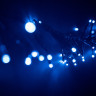 Светодиодная нить с мини диодами, 2,4 м, 192 LED, ПВХ, черн. пр., синий, 220В, Laitcom, арт. WS-0Ф8091501-B 05-060