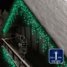 Светодиодная бахрома Rich LED, 3*0.9 м, зеленая, мерцающая, прозрачный провод, арт. RL-i3*0.9F-T/G