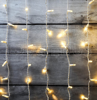 Электрогирлянда Занавес ALEDUS 2x1.5 м, белый провод, ПВХ, теплый белый, арт. C-WP-2x1.5M-WW