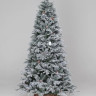 Искусственная елка Скандинавия заснеженная 240 см., литые ветки+пвх, 760 мульти/теплых LED ламп, арт. 26240