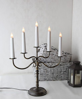 Декоративный винтажный светильник Romantika 51х38 см, 5 свечей, бронзовый, арт. 188-06