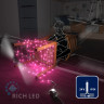 Светодиодная гирлянда Rich LED 10 м, 100 LED, 24 В, соединяемая, розовая, прозрачный провод, арт. RL-S10C-24V-T/P