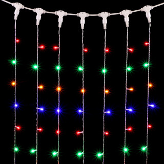 Светодиодный занавес, 2х2 м., прозр. пр., мульти, LaitCom, арт. PCL402-10-2M 01-052