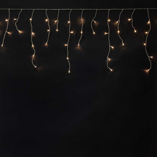 Электрогирлянда Бахрома премиум на батарейках, 3x0,5 м., таймер, 100 led, прозр. пр., шампань,  LaitCom, арт. ECC100-10-8CH 07-004