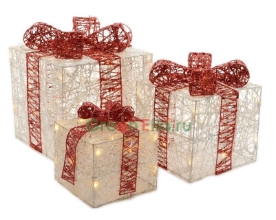 Светодиодный набор Волшебные Подарки, mix, красный, белый, Kaemingk, арт. 480836
