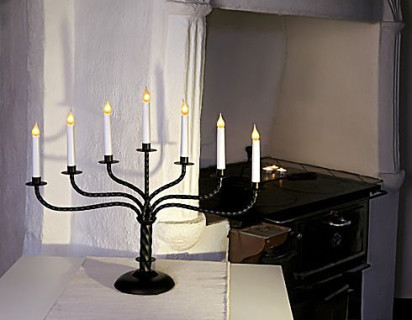 Декоративный светильник Brede 50х59 см, 7 LED лампочек, черный, арт. 114-96