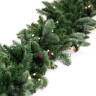 Хвойная оптоволоконная гирлянда Нормандия 2,7 м, зелёная, 96 теплых белых LED-огней, арт. 73740