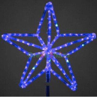 Макушка световая для уличной ели Кремлевская 50 см, Эконом, синяя