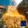 Светодиодный занавес Rich LED 2*9 м, влагозащитный колпачок, мерцающий, желтый, черный провод, арт. RL-C2*9F-CB/Y