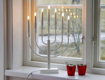 Декоративный светильник Семисвечник Kristina 47х30 см, 7 ламп, белый, арт. 109-48