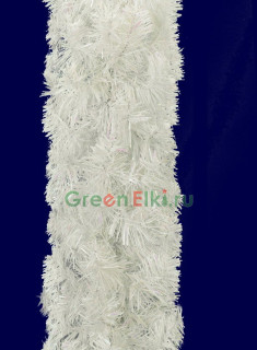 Гирлянда хвойная суперпушистая Жемчужная белая. диаметр 20 см., арт. 23006