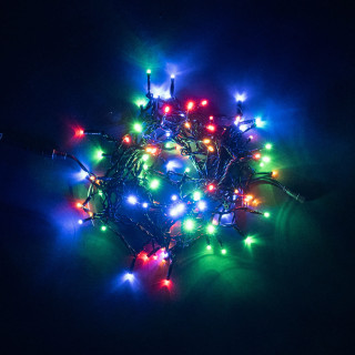 Светодиодная нить, 10 м., мерцает белый диод, черн. пр., мульти, Laitcom, арт. PST100BLW-11-1M 05-085