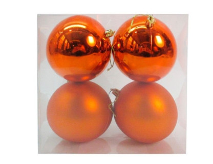 Набор пластиковых шаров 100 мм., оранжевый, mix, 4 шт., арт. 958134/906435