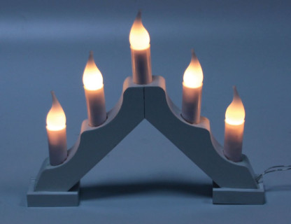 Декоративный светильник Свечи на подставке - горке 20х17 см, 7 LED-огней, белый, арт. BIE1105