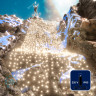 Светодиодный занавес Rich LED 2*9 м, влагозащитный колпачок, мерцающий, тепло-белый, черный провод, арт. RL-C2*9F-CB/WW