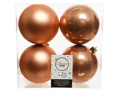 Набор пластиковых шаров 100 мм., миндальные, глянцевых и матовых, 4 шт.