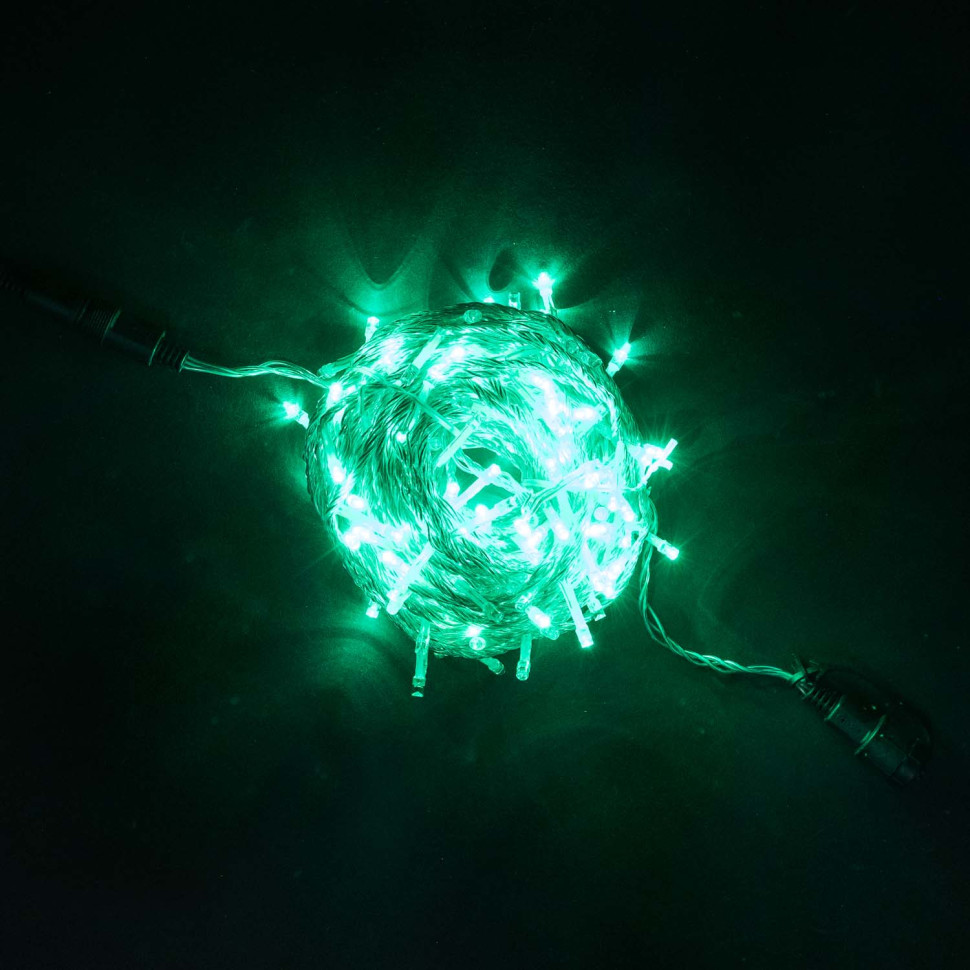 Светодиодная нить, 24V, 10 м., PVC , прозр. пр., зеленый, LaitCom, арт. PST100-10-1G 05-153