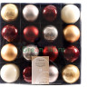 Набор пластиковых шаров deluxe Шоколадная фантазия, 6 см., mix, 16 шт., Kaemingk, арт. 155295