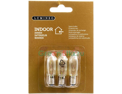 Набор запасных ламп для электрогирлянды Свечи, 3 шт., 16 V, Kaemingk, арт. 500088