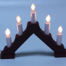 Декоративный светильник Свечи на подставке - горке 20х17 см, 7 LED-огней, красный, арт. BIE1205
