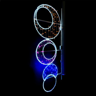 Светодиодная консоль Круги, 80х180 см., RGB, 220V, LaitCom, арт. LC-13408