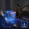 Светодиодная гирлянда Rich LED 10 м, 100 LED, 24 В, соединяемая, синяя, прозрачный провод, арт. RL-S10C-24V-T/B