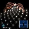 Светодиодная сетка Rich LED 2*2 м, белая, 264 LED, 220 B, чёрный провод, колпачок, арт. RL-N2*2-CB/W