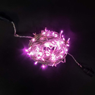 Светодиодная нить, 24V, 10 м., PVC , прозр. пр., розовый, LaitCom, арт. PST100-10-1P 05-154