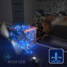 Светодиодная гирлянда Rich LED 10 м, 100 LED, 24 В, соединяемая, синяя, синий резиновый провод, арт. RL-S10C-24V-RB/B