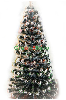 Елка-заснеженная оптоволоконная со светодиодами 210 см.